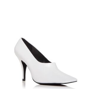 Jeffrey Campbell Women's Natalya Square Toe Pumps White Size 7.5